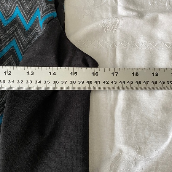 Nine West Women's Sleeveless Black/Teal‎ Aztec Geometric Midi Dress Size 8 - Picture 11 of 14